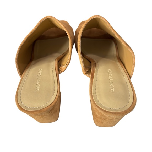 Marc Fisher Heels Slides Mules Open Toes Sandals Womens Size 8.5 Suede Leather - Picture 12 of 12